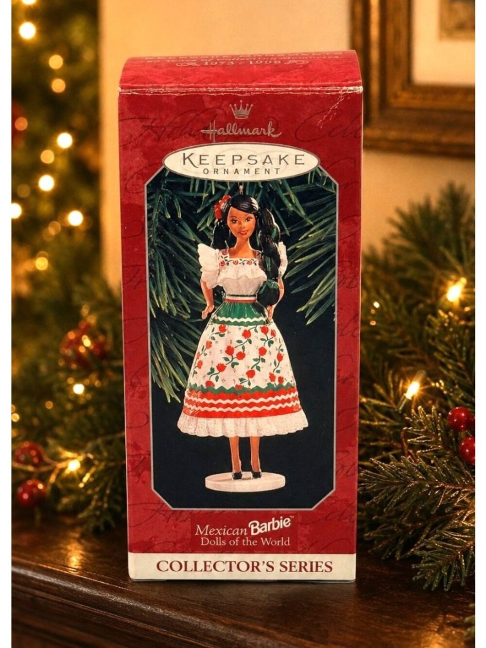 Hallmark Keepsake 1998 Mexican Hispanic Barbie Christmas Ornament Vintage